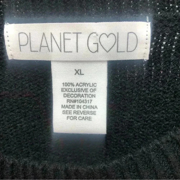 Planet Gold Embellished Christmas Sweater - Picture 2 of 5